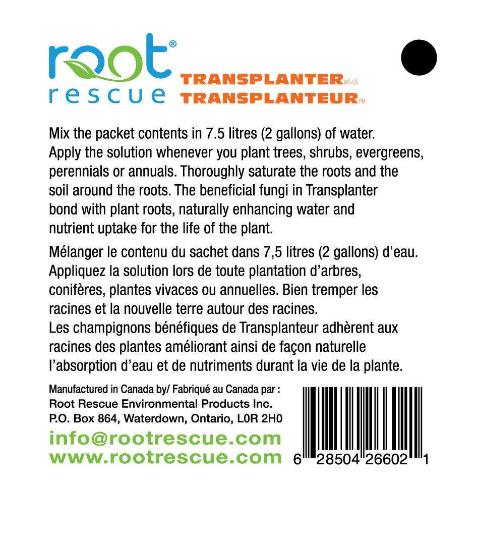 Root Rescue Mychorrhizae Transplanter