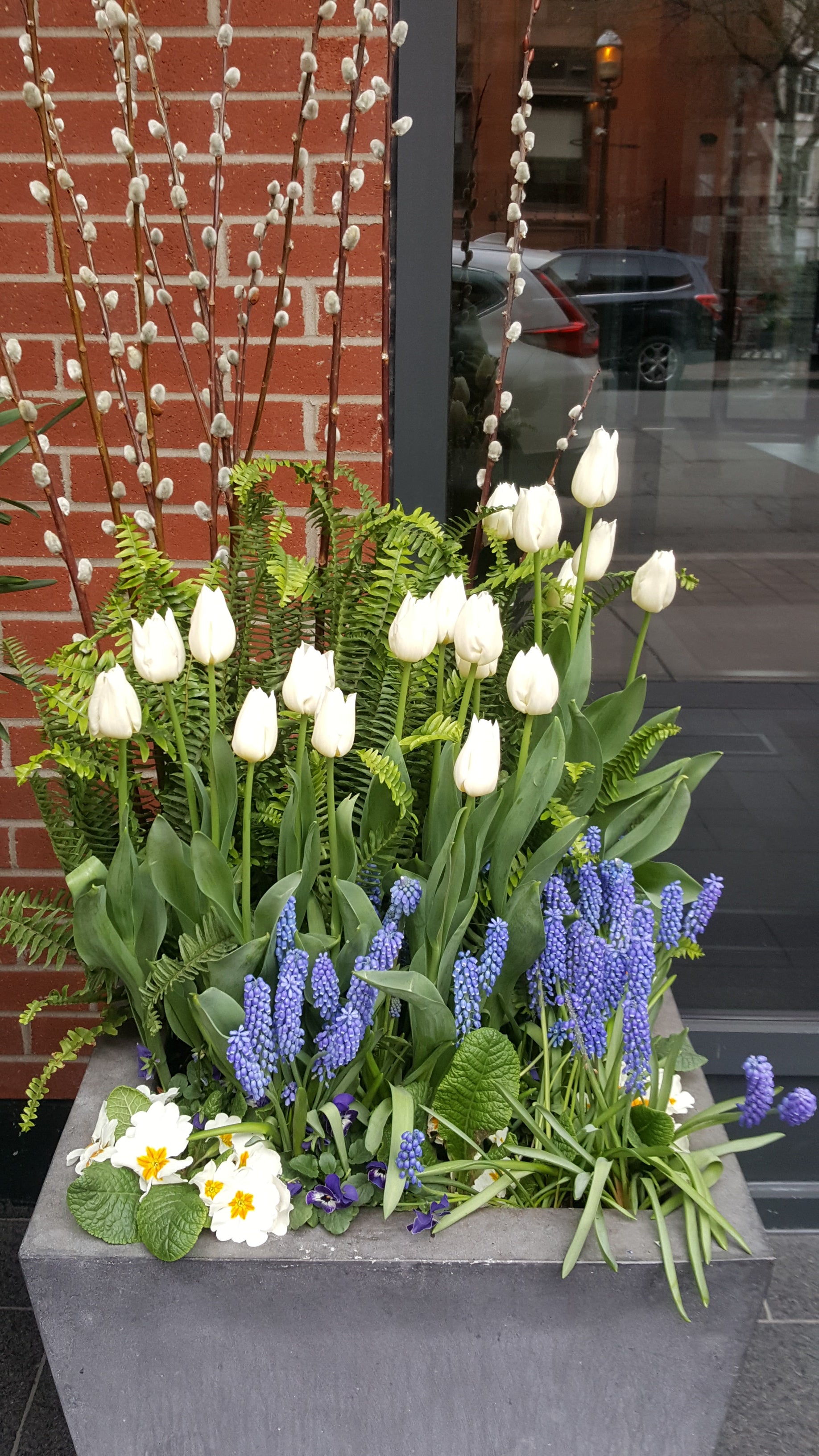 White and Blue Spring Planter Image Credit: Chaz Morenz