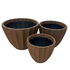 Eco Plastic Scalloped Pot Rust